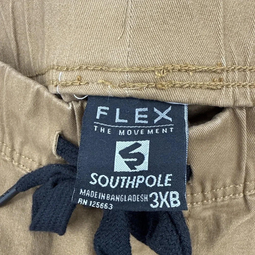 NWT Southpole Men's Flex The Movement Basic Stretch Twill Jogger Pants Tan 3XB